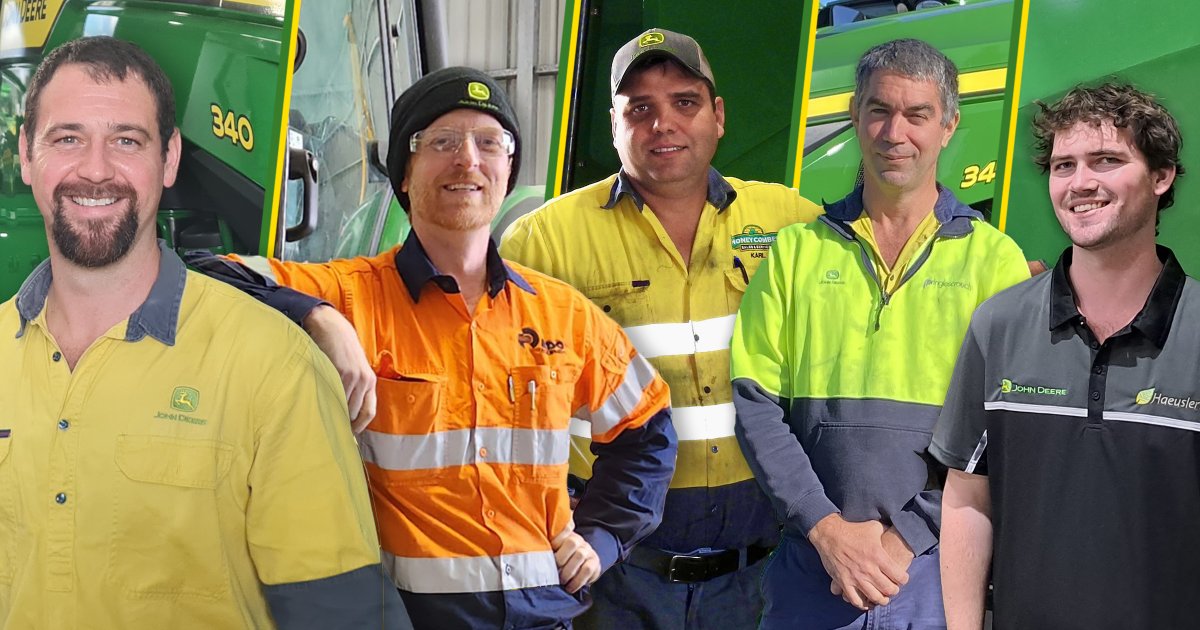 JohnDeereAUNZ's tweet photo. Congratulations to this years’ talented Aussie technicians named finalists in the 2023 Agriculture &amp; Turf Service Technician of the Year Award!

Read more about the finalists here: https://t.co/euAs5wSrUY https://t.co/4QI26R0ymp