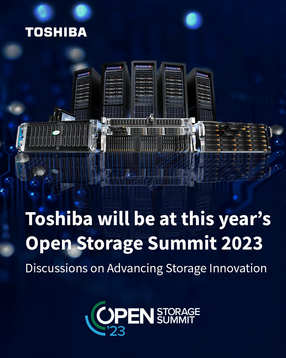 ToshibaStorage's tweet image. Join us in the leading online conference for all the latest storage technology innovations. Visit: bit.ly/444Q4td 

 #Supermicro #OpenStorageSummit #OpenStorageSummit23