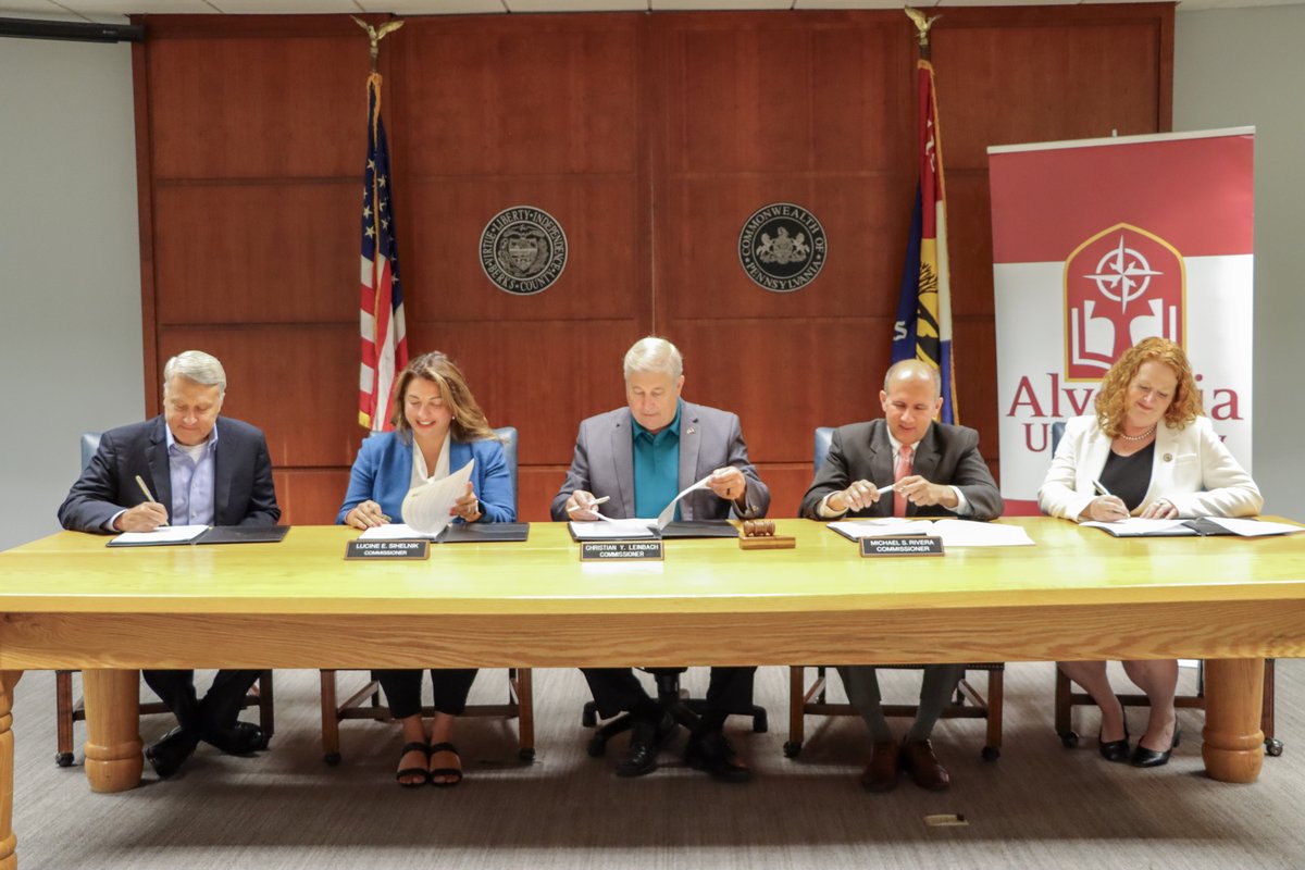 “Relationships such as this one with Alvernia University offer options to county employees seeking to hone existing skills, develop new ones, and improve their overall value to the workforce,” said @CYLeinbach. Read more: alvernia.edu/news/2023/08/a… #BerksCounty #BerksCountyPa