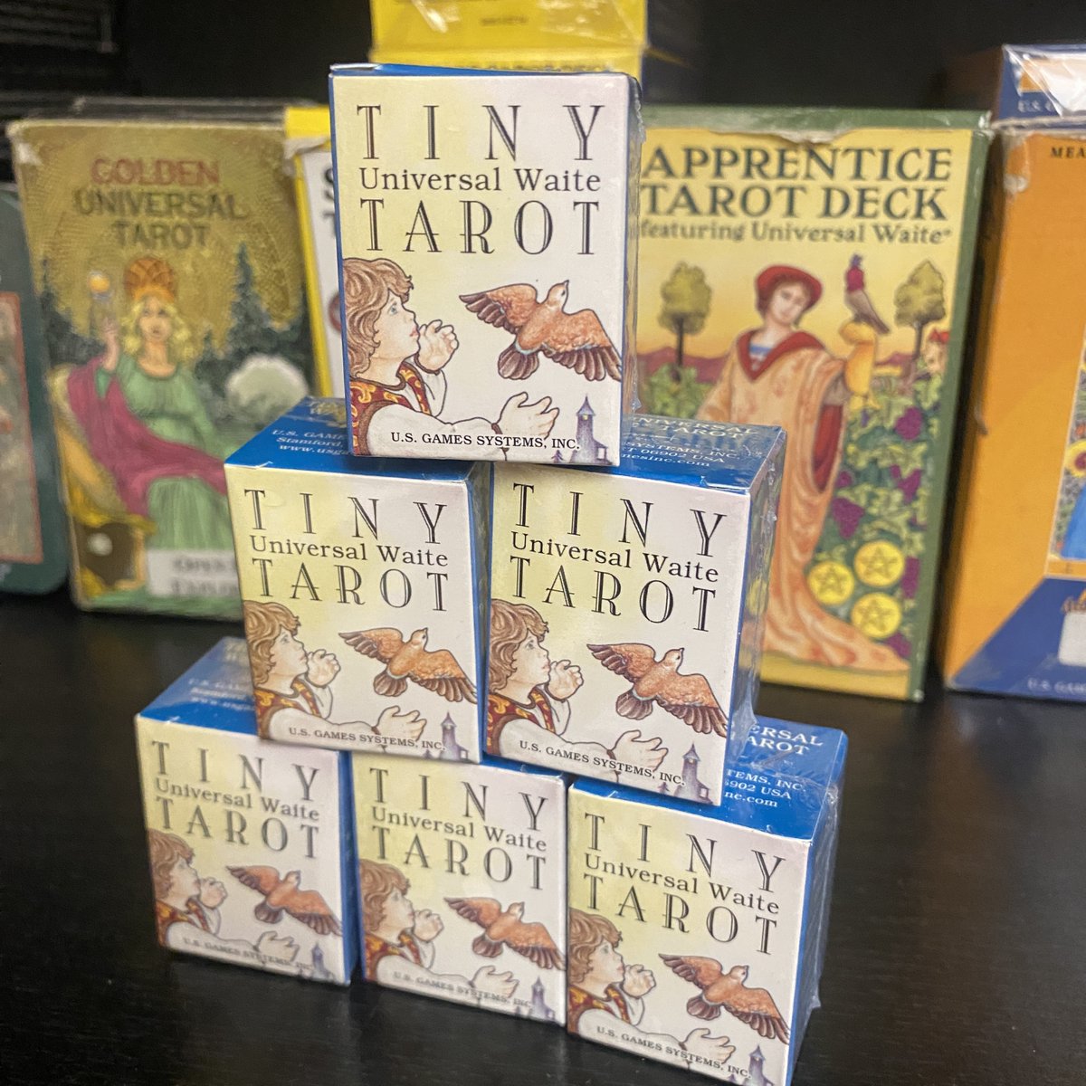 aromagregory's tweet photo. Need a Barbie-sized cartomancy deck? Look no further than the Tiny Tarot. Get it in our shop and on our website: https://t.co/BrER49CB54
#TinyTarot #BarbieSized #Tarot #Cartomancy #Divination #MetaphysicalShop #MetaphysicalStore #OracleCards #TarotDeck https://t.co/asA7TQbkzJ