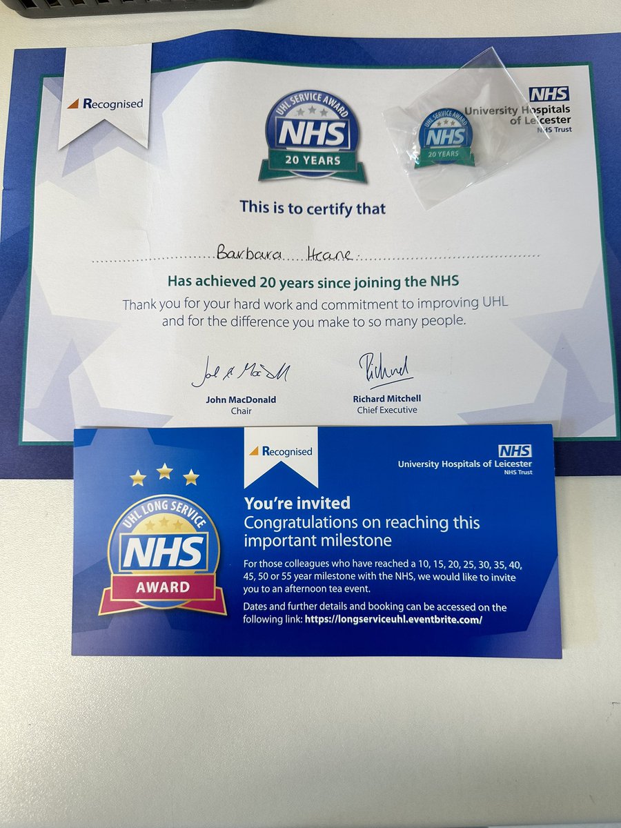 Received this, this morning thank you UHL