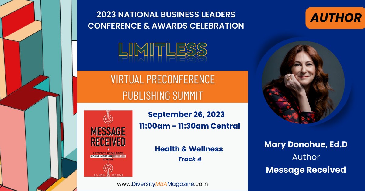 DiversityMBAMag's tweet photo. For the Publishing Summit, our fourth and final round will feature Health and Wellness speakers Zee Clarke, Mary Donohue, and Dr. Michael Frisna.

Make sure to grab your seat: https://t.co/K804LXtp0z https://t.co/wJAnTBJvSB