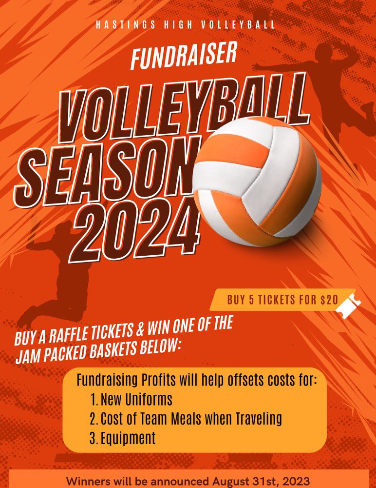 hastingshsvball's tweet photo. The Tiger Volleyball team has been hard at work fundraising items for a basket auction. Head over to our instagram (hastingshsvball_) to see all the items you can win!!! 

As always, we appreciate any and all support given to the Tiger Volleyball team! 🐅🖤 https://t.co/O13o9ic7gO