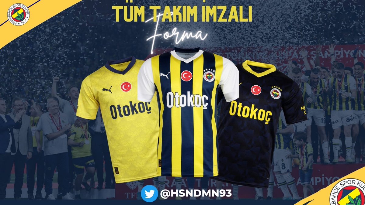 Maçtan sonra size sürprizim var demiştim 😎 Galibiyet ve Fred transferi şerefine Beni takip edip twiti rt leyen iki dostuma yeni sezon TÜM TAKIM İMZALI Fenerbahçe formamız çekilişle hediye 🔥