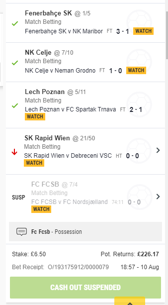 Keith__Thomas's tweet photo. @Ladbrokes 

Cash out been suspened the last 20 mins for no reasons...#ripoff https://t.co/vxLGAc0S5i