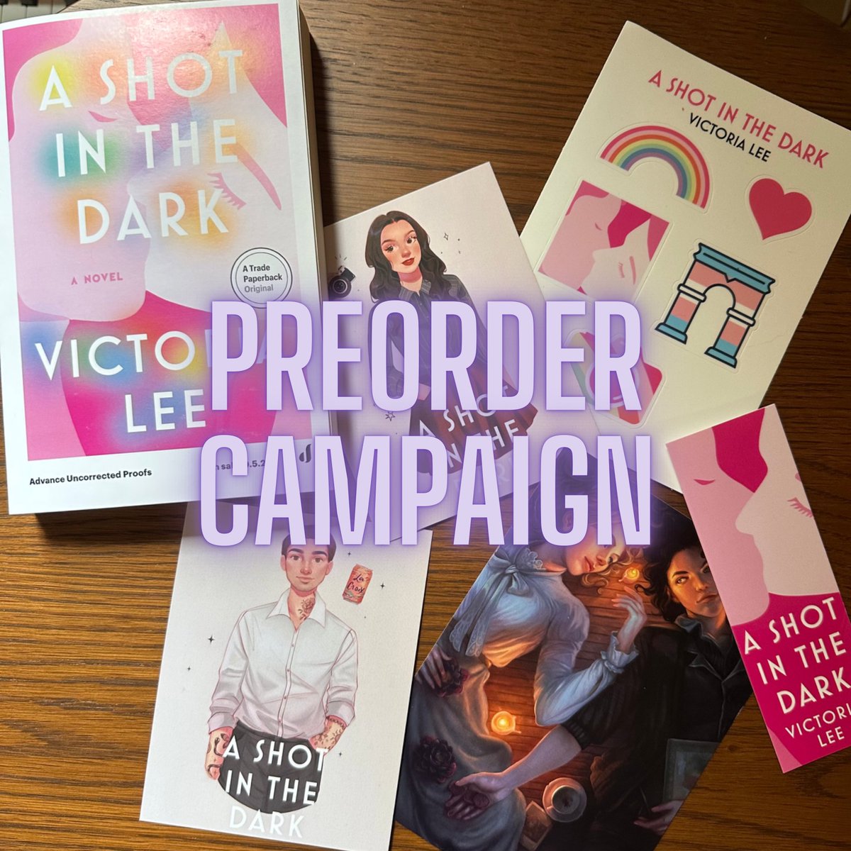 The intl preorder campaign for A Shot in the Dark is live! Submit your receipt for: • Art of Ely & Wyatt (bugdrawsstuff) • A bookmark • Art from A Lesson in Vengeance (Nicole Deal) • A sticker sheet if you order with @booksaremagicbk More info: victorialeewrites.com/preorder-gifts…