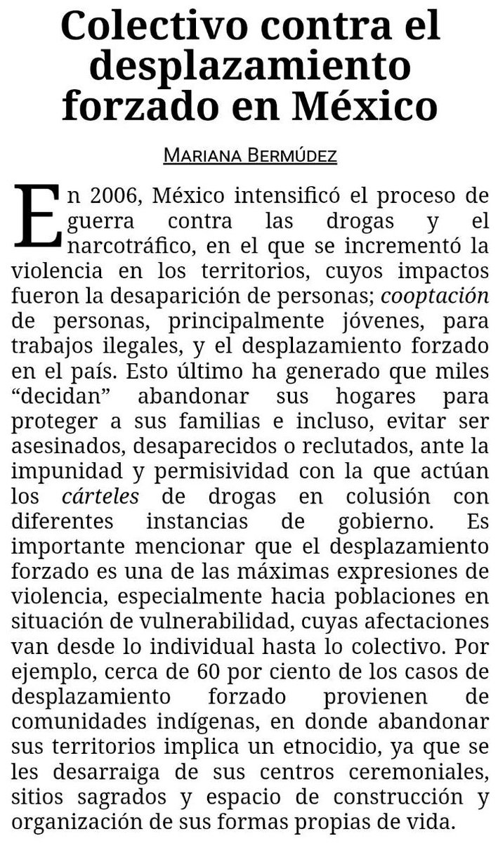 Frente a la inacción del gobierno y en contribución al combate de la #CrisisHumanitaria, este colectivo brinda a las personas desplazadas herramientas organizativas, de gestión para fortalecerse como sujetas y sujetos políticos y extender apoyo a víctimas de esta situación. 
[1]