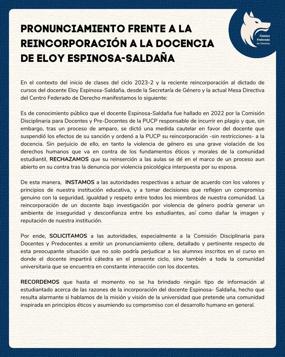 CF Derecho PUCP tweet media