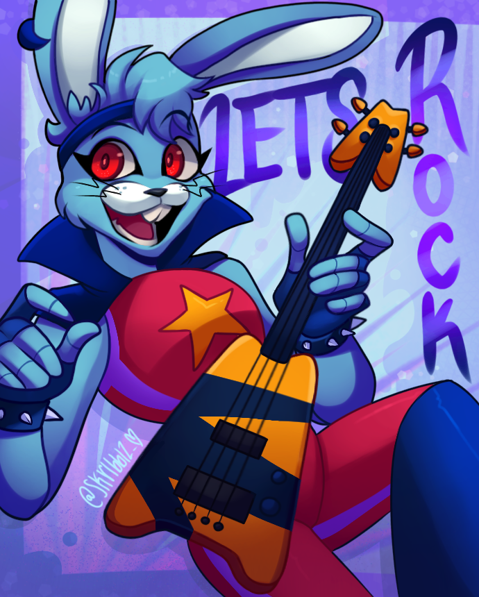 Skribz_Art♡ on X: The one and only, Glamrock Bonnie! 💙🎸 #FNAFRuin  #fnafsecuritybreachdlc #GlamrockBonnie #glambonnie #ruindlc  #fnafglamrockbonnie #FNAF #fnaffanart #fanart  / X