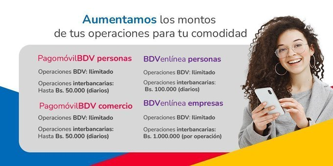 Conoce los límites transaccionales de nuestros canales electrónicos📲 para que realices tus #Pagos #Transferencias y #Recargas de manera rápida, cómoda y segura. Porque para el Banco de Venezuela el mayor valor eres tú ♥