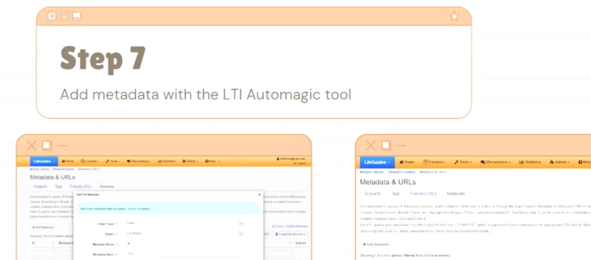 springshare's tweet photo. Did you know you can embed your #LibGuides into a learning management system, like Canvas, Moodle, Brightspace, Blackboard, and more? Our last #SpringyCamp presenters showed us how to make it happen with the LTI Automagic tool! โจ https://t.co/AEYwF0bpU3