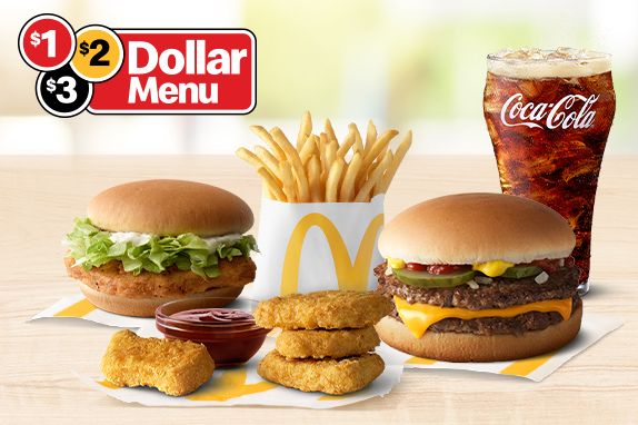 Explore our Dollar Menu during your next visit featuring all of your favorites for only $1, $2, or $3 💵