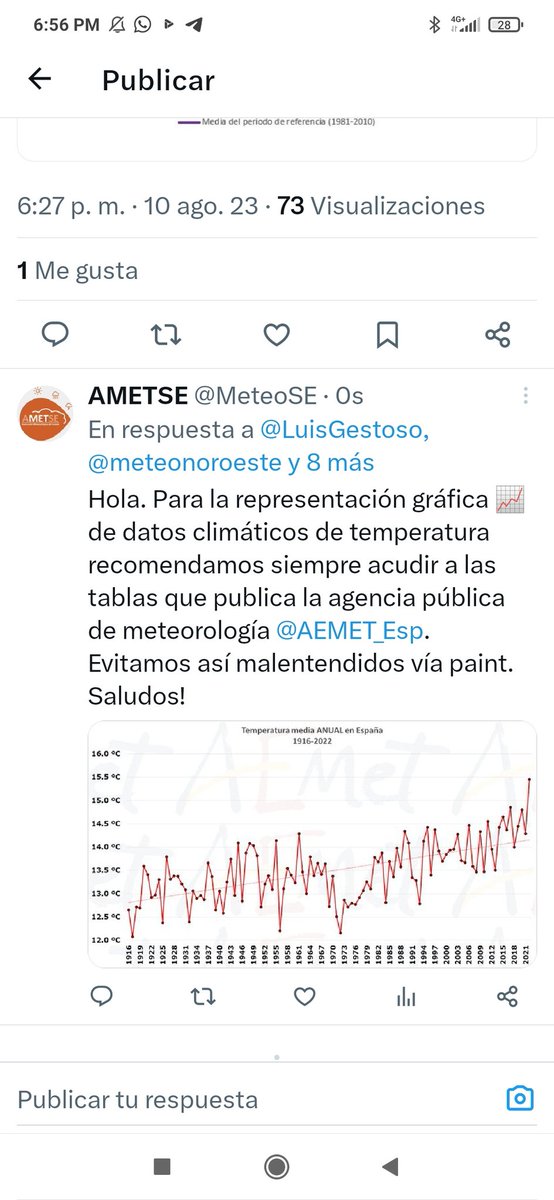 MeteoSE's tweet photo. Esta tarde un representante público, exdiputado nacional, concejal y exdirector de protección civil nos ha acusado de manipular datos al mostrar simplemente una tabla de temperatura anual (luego nos bloqueó).
Agradecemos a los compañeros de @AEMET_CValencia esta aclaración. 😌 https://t.co/bfaCzT8sEV