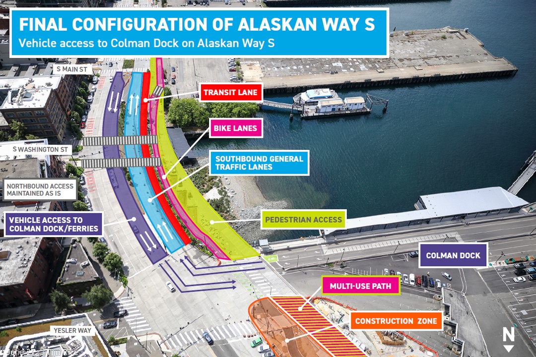 wsferries's tweet image. New traffic flow at #Colman Dock, @RepDavePaul1 tours Eagle Harbor, NTSB visits #Wenatchee, and more in our Weekly Update: wsdot.wa.gov/travel/washing…