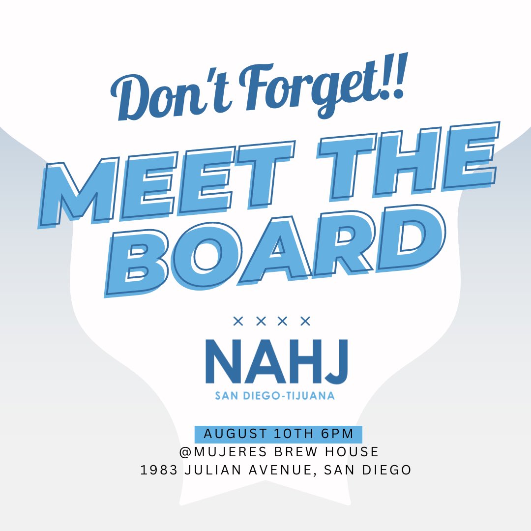 Today is the day!!! Calling all the Latino journalists from San Diego and Tijuana. No need for RSVP. See you tonight at Mujeres Brew House.