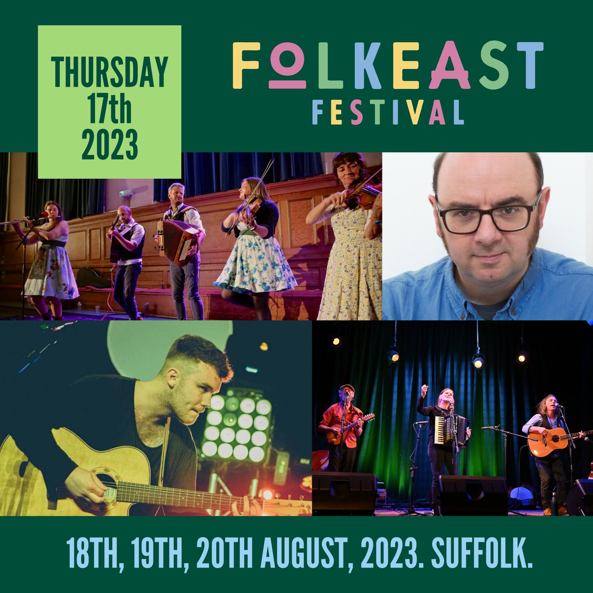 One week to go till we welcome one and all to @GlemhamHall for a weekend of fine music, good company and the best of Suffolk in beautiful surroundings. @StumpyOak @JohnWardMusic @deanparkin @samkellymusic Get ready to Turn off, Tune up, Chill out. FolkEast is nearly here!