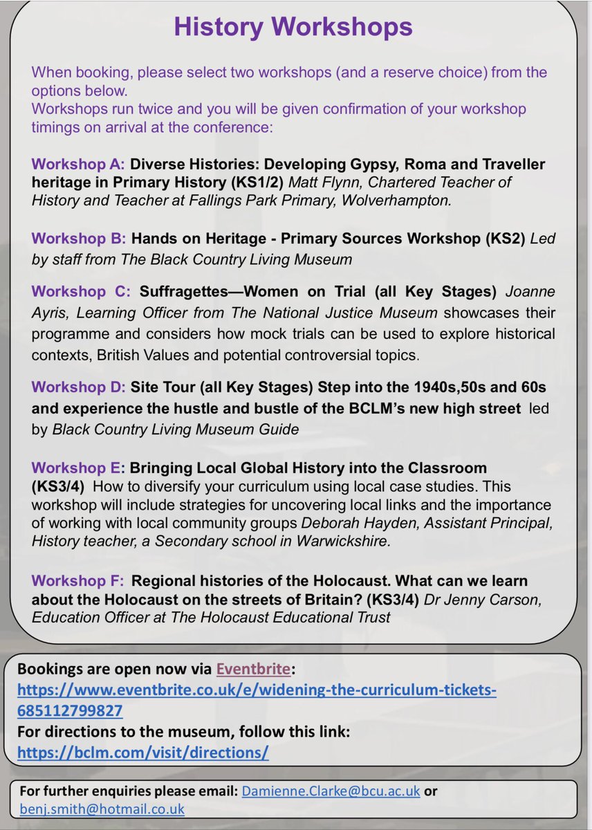 Midlands History Forum (@midhistforum23) on Twitter photo Join us for our annual conference on 7th October <a href="/BCLivingMuseum/">Black Country Living Museum</a> with keynote speakers including <a href="/Sathnam/">Sathnam Sanghera</a> and a range of workshops. Bookings open now eventbrite.co.uk/e/widening-the… Please RT <a href="/histassoc/">Historical Assoc</a> @TMHistoryIcons <a href="/historybookgrp/">History Teacher Book Club</a> <a href="/WilkesHistory/">Aaron Wilkes</a> @damienne_clarke Join us for our annual conference on 7th October <a href="/BCLivingMuseum/">Black Country Living Museum</a> with keynote speakers including <a href="/Sathnam/">Sathnam Sanghera</a> and a range of workshops. Bookings open now eventbrite.co.uk/e/widening-the… Please RT <a href="/histassoc/">Historical Assoc</a> @TMHistoryIcons <a href="/historybookgrp/">History Teacher Book Club</a> <a href="/WilkesHistory/">Aaron Wilkes</a> @damienne_clarke
