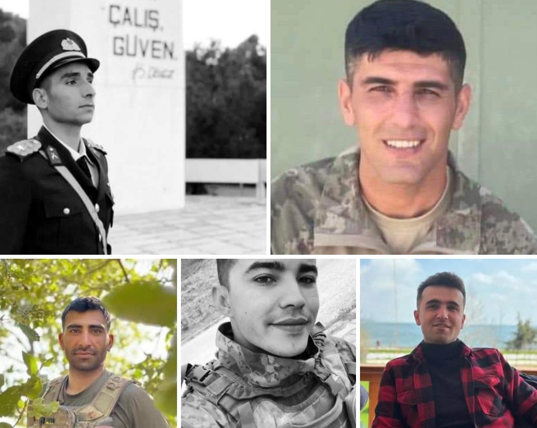 1) Metina’daki çatışmada (Pençe-Kilit) şehit düşen kardeşlerimiz, evlatlarımız…

🇹🇷P. Tğm. Fatih Uğur Altınbaş 
🇹🇷İs. Uzm. Çvş. Kemal Özek
🇹🇷P. Söz. Er Mahmut Üçdağ 
🇹🇷P. Uzm. Onb. Uğur Özdemir
🇹🇷P. Uzm. Çvş. Özkan Lale 
🇹🇷P. Uzm. Çvş. Mustafa Sezer 

+++