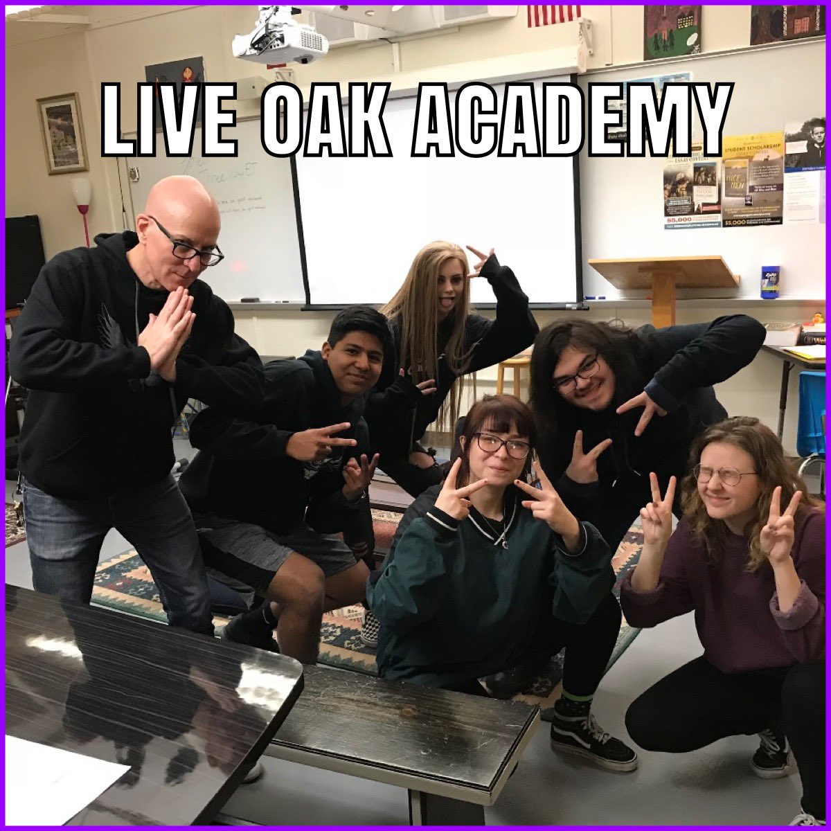 LiveOakOwls's tweet photo. Friday Flashback: Here’s Jones and some student rockstars feeling the vibes. LOA is about to be back in business. Whoooo’s ready to be an OWL? Come join us!! 🦉 

#LiveOakOwls #LiveOakAcademy #StillUndefeated #UndefeatedOwls #BackToSchool #TheCoolSchool https://t.co/fiQmLMIfw5