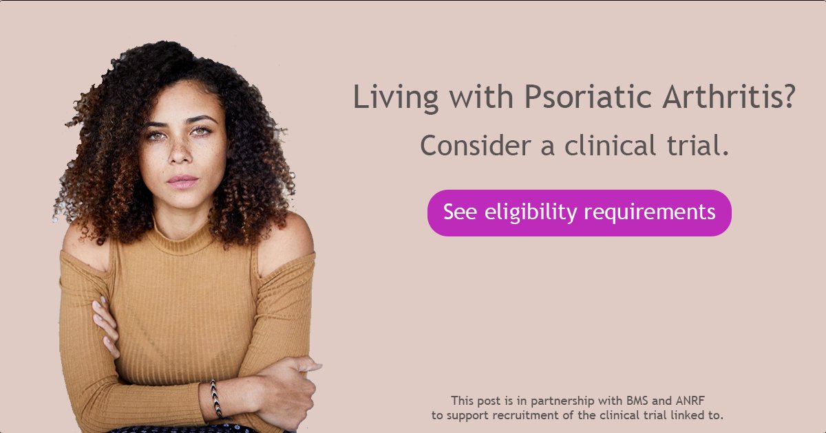 CureArthritis's tweet photo. Living with psoriatic arthritis? Learn about a clinical research study of an oral investigational medication. https://t.co/cfX2HRVzh1
#partnershippost #clinicaltrial #psoriaticarthritis https://t.co/46WAQv5WF7