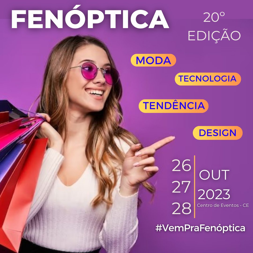 FENOPTICA's tweet photo. FENOPTICADias 26, 27 e 28 de OUTUBRO de 2023 no Centro de Eventos CE . 😎
Estamos esperando por você. 😉

#fenoptica #senac #sesc #relogiosinvicta #relogiosrolex
#feira #oculos #negocios #optometria #visao #inovacao #joias #semijoias #optometria #otica #oticas #fabricanteoculos https://t.co/x5ZhENiMaY