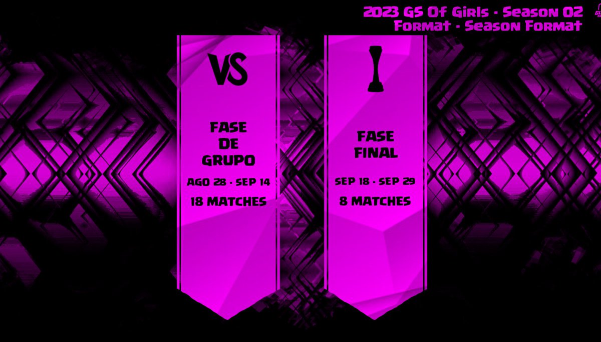 GGSeriesOK's tweet photo. #GSOG
¡Temporada 02!
14 jugadoras!
26 partidos!
+156 partidas!
Regresa la GS Of Girls y ya tenemos fecha de inicio! https://t.co/NdlWeKN1Q1