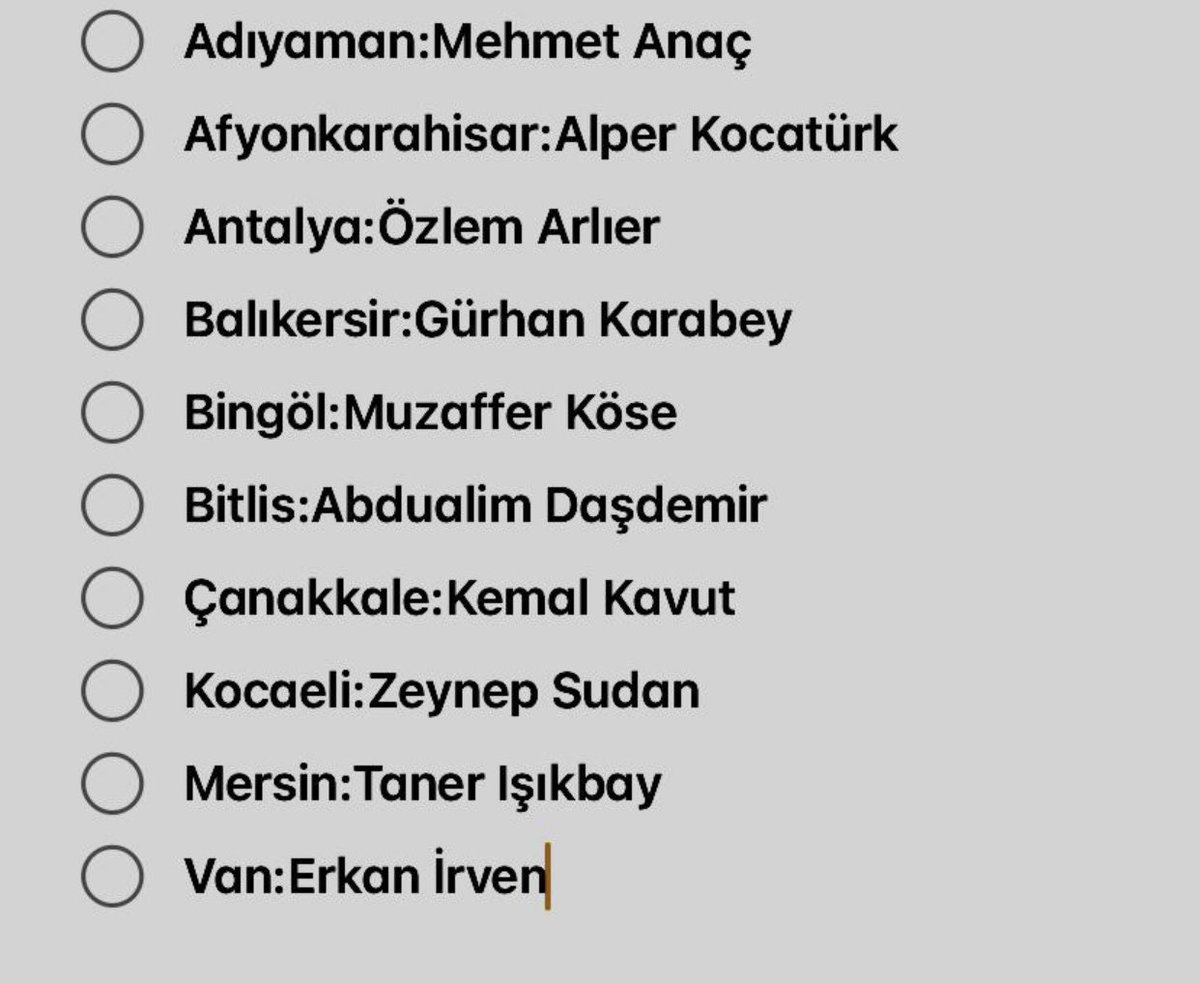 Bugün yapılan ⁦<a href="/devapartisi/">DEVA Partisi</a>⁩ 57. GMYK toplantısında aşağıdaki illerimize il başkanı olarak görevlendirilen arkadaşlarımızı tebrik ediyor, görevlerinde başarılar diliyorum.