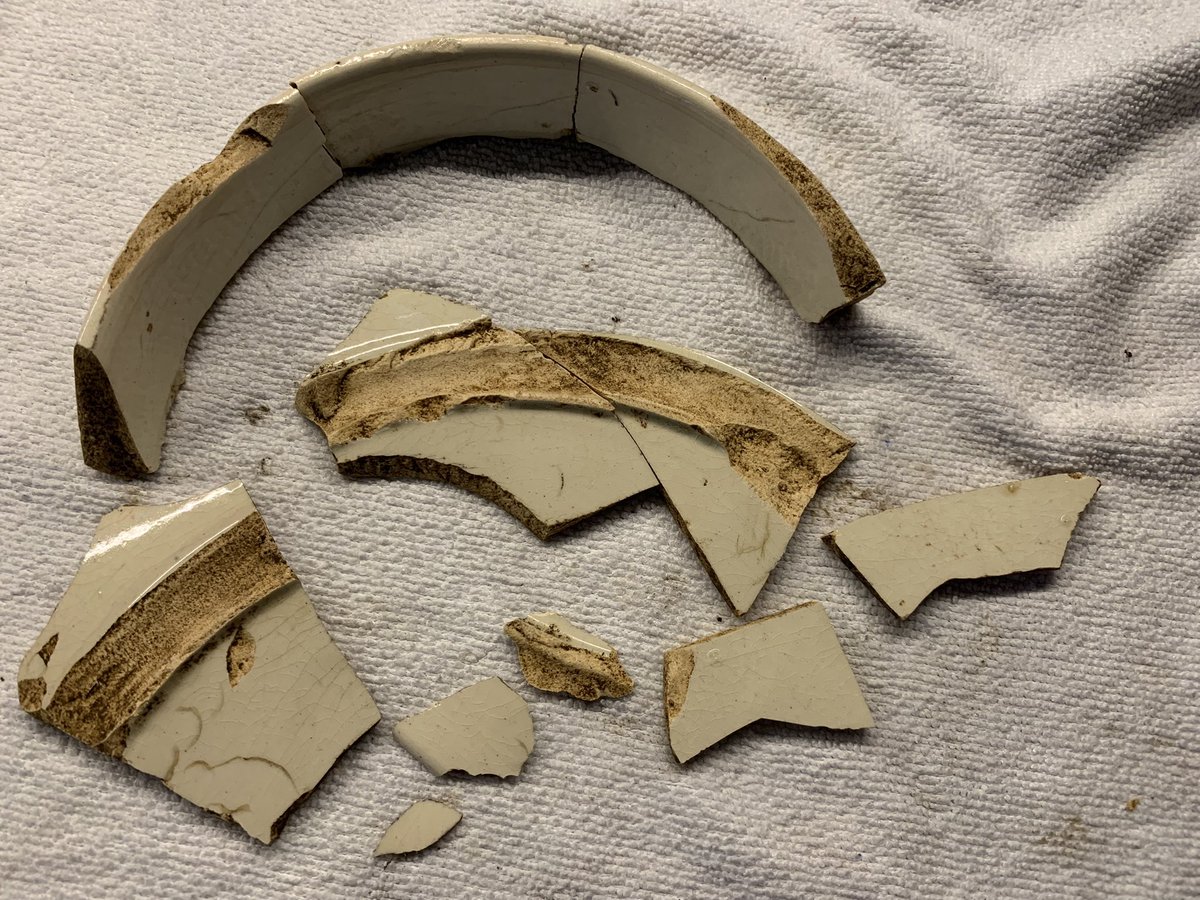 JustOrkney's tweet photo. DAY 8 &amp; day 3/final dig day - 2000 year old hammer stone, exposing Roman floor stones, Victorian ceramics &amp; the dig site https://t.co/xNbd9nlFqt