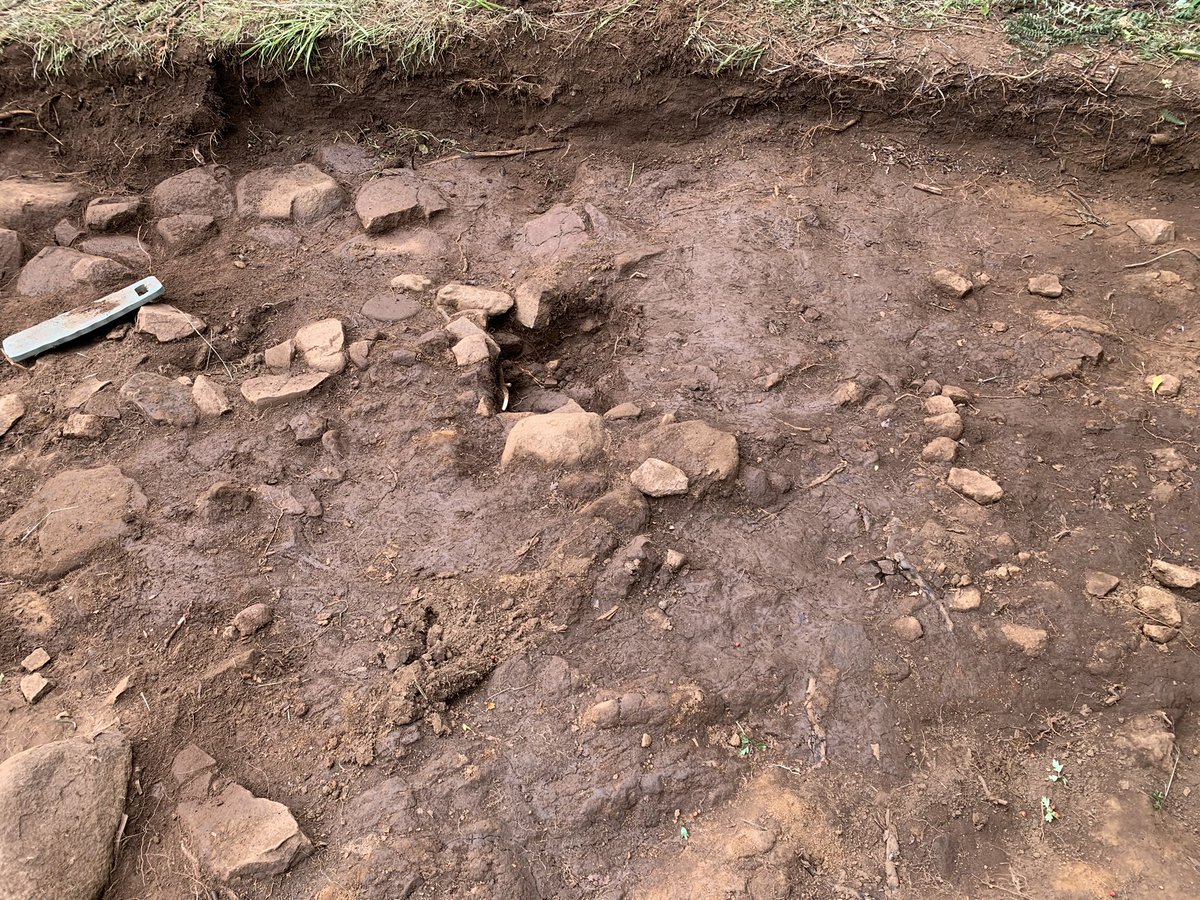 JustOrkney's tweet photo. DAY 8 &amp; day 3/final dig day - 2000 year old hammer stone, exposing Roman floor stones, Victorian ceramics &amp; the dig site https://t.co/xNbd9nlFqt