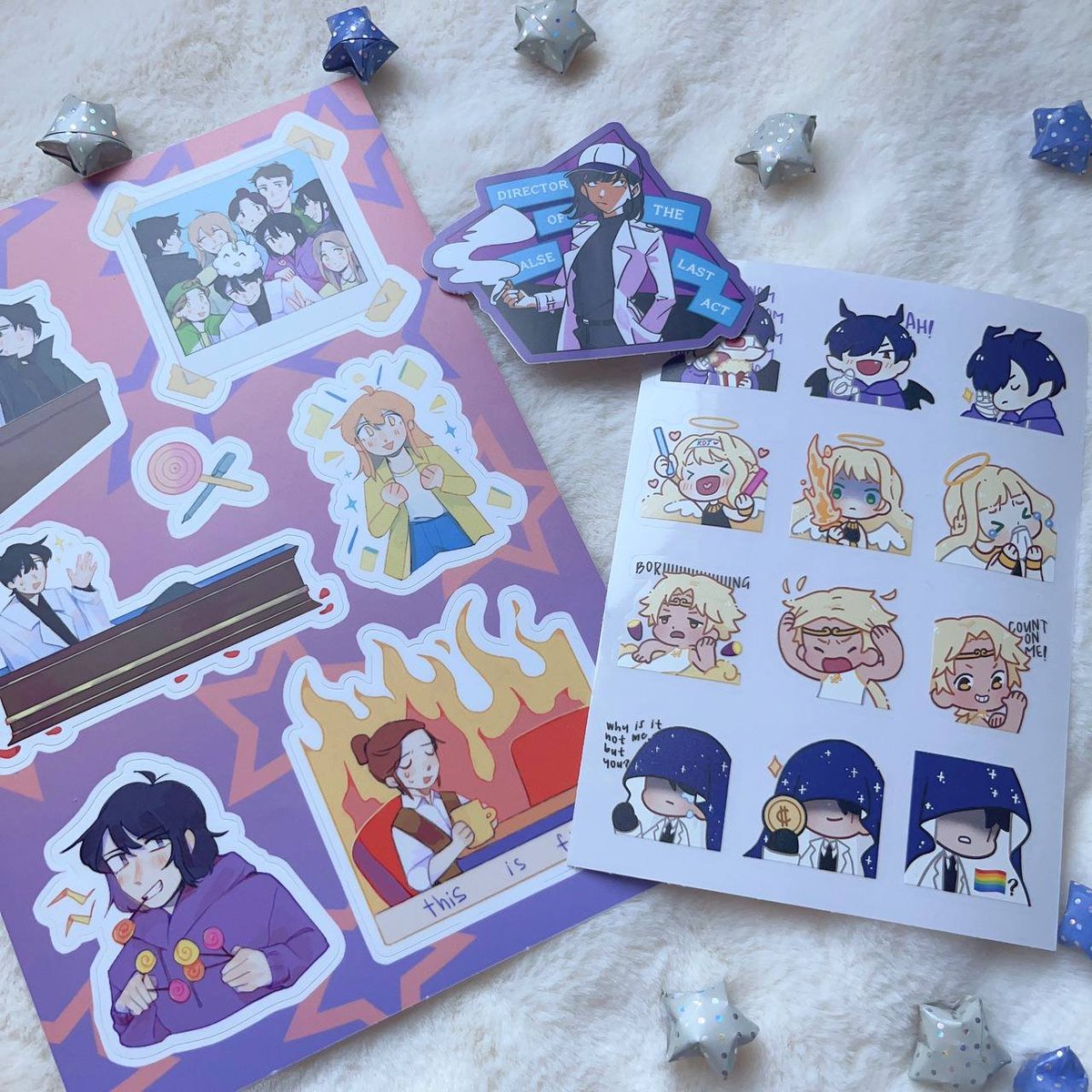scenariofanzine's tweet photo. First batch of merch was delivered to us! Please take a look at amazing lanyard by @hearseexe and stickers by ghosting, @furekami and @lostkimin! https://t.co/D7kJwzNd9S