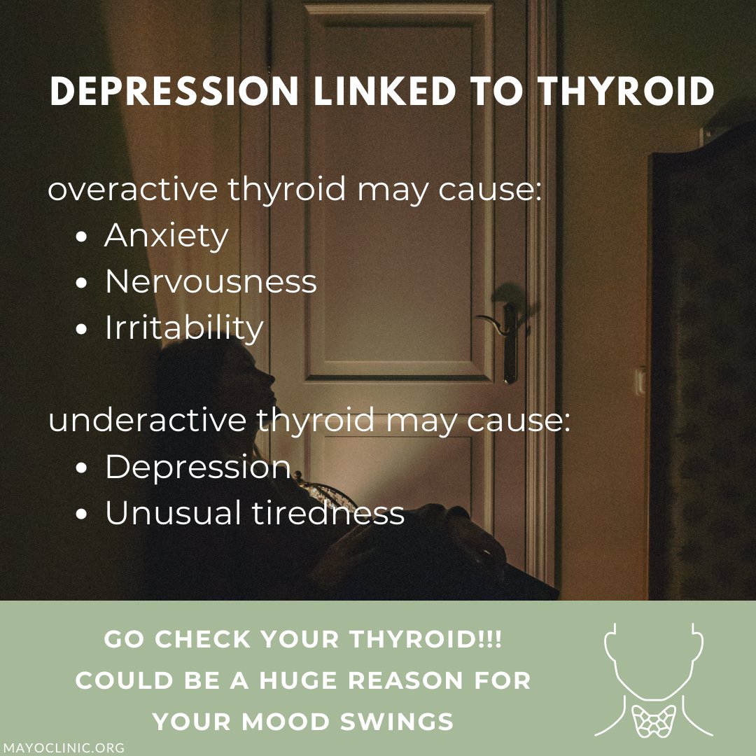RiverRegionHS's tweet photo. Did you know your thyroid could be the reason for your anxiety, depression or mood swings? https://t.co/MekHDxn9HY
