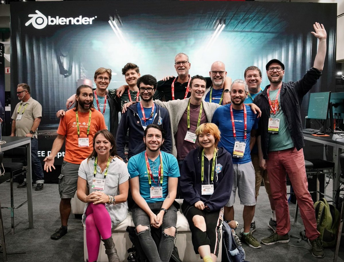The amazing blender booth crew at SIGGRAPH LA! #b3d #blender #SIGGRAPH2023