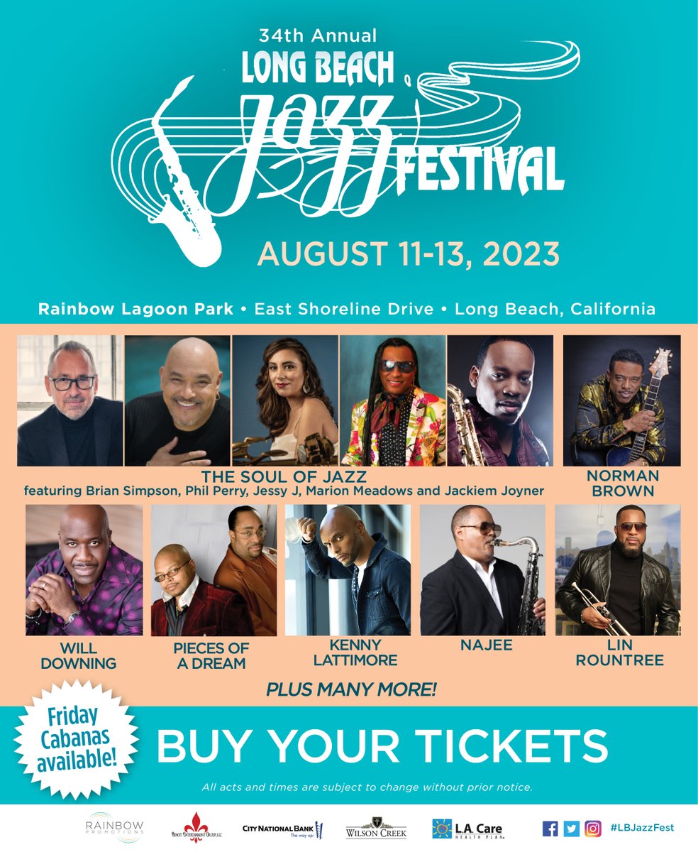 Los Angeles and surrounding areas.... Let the FUN begin!! @therainbowpromotions @longbeachjazzfestival