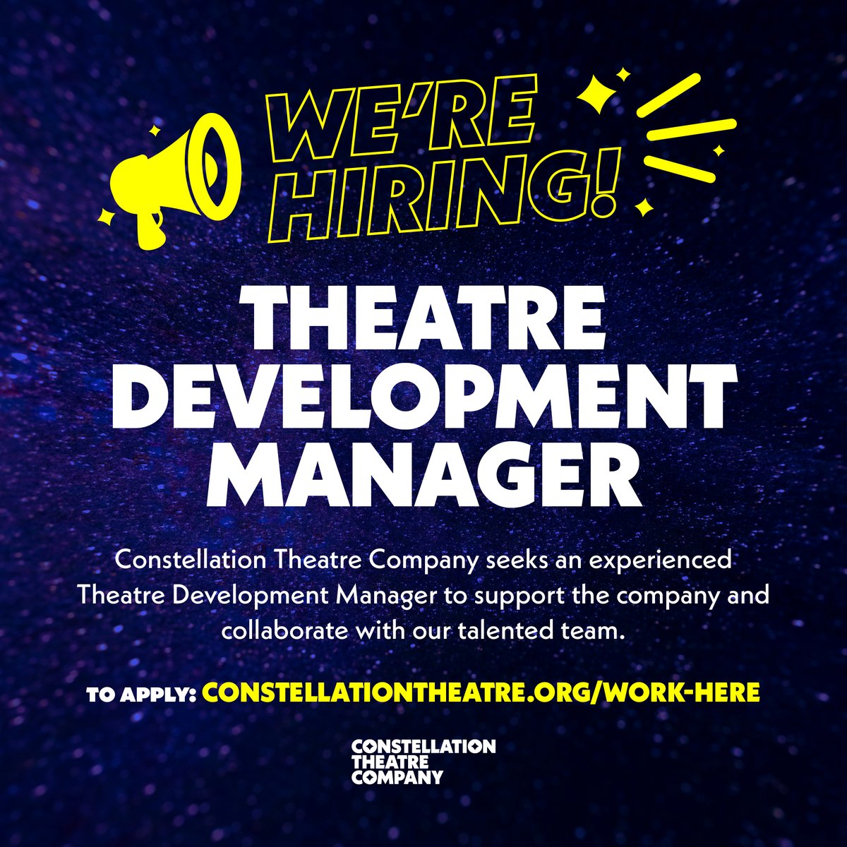 CONSTELLATIONDC's tweet image. Want to work with us? To learn more and apply: constellationtheatre.org/work-here

#DCTheatreJobs #TheatreWork