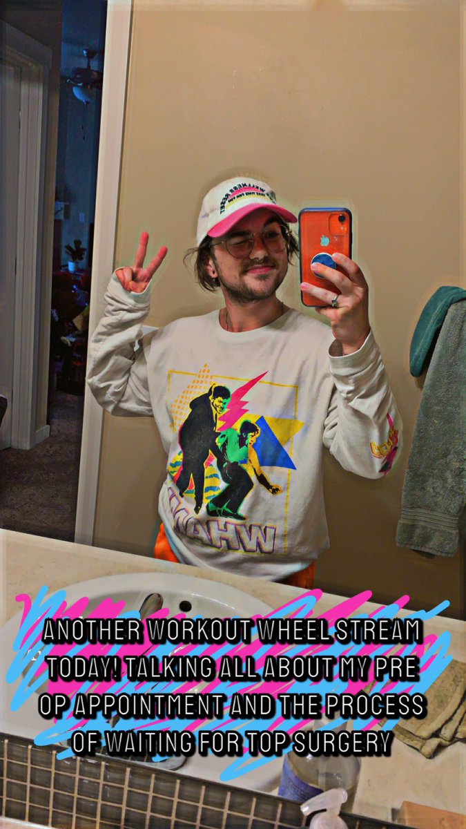 thekikinasty's tweet photo. My pre op for top surgery just happened! Spilling the details, feelings, and everything leading up to surgery on stream while we do more workout wheel challenges and play some fortnite! 💖🥹
https://t.co/PzHVNEb7Gj
.
.
.
#nonbinarygamer #workoutchallenge #fundraising #topsurgery https://t.co/2o2GMge701