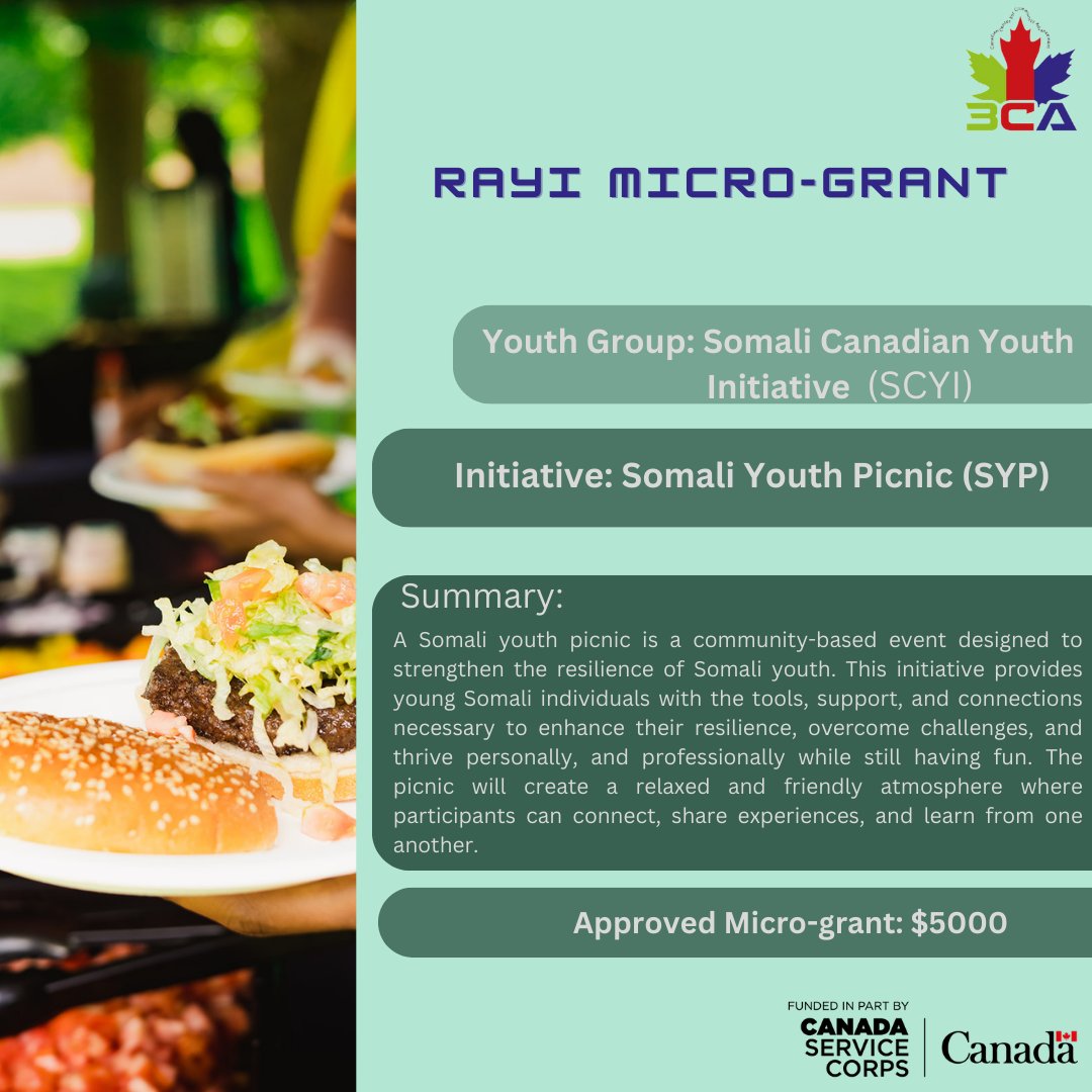 3cahub's tweet photo. The RAYI Project is underway, and we already have many youths applying with exciting and innovative project ideas. Here are a few highlights of the many youth groups &amp;organizations  approved for funding. 
#LeadersToday
#CanadaServiceCorps
#Toronto 
#3cahub https://t.co/Lcj6ClH2n0
