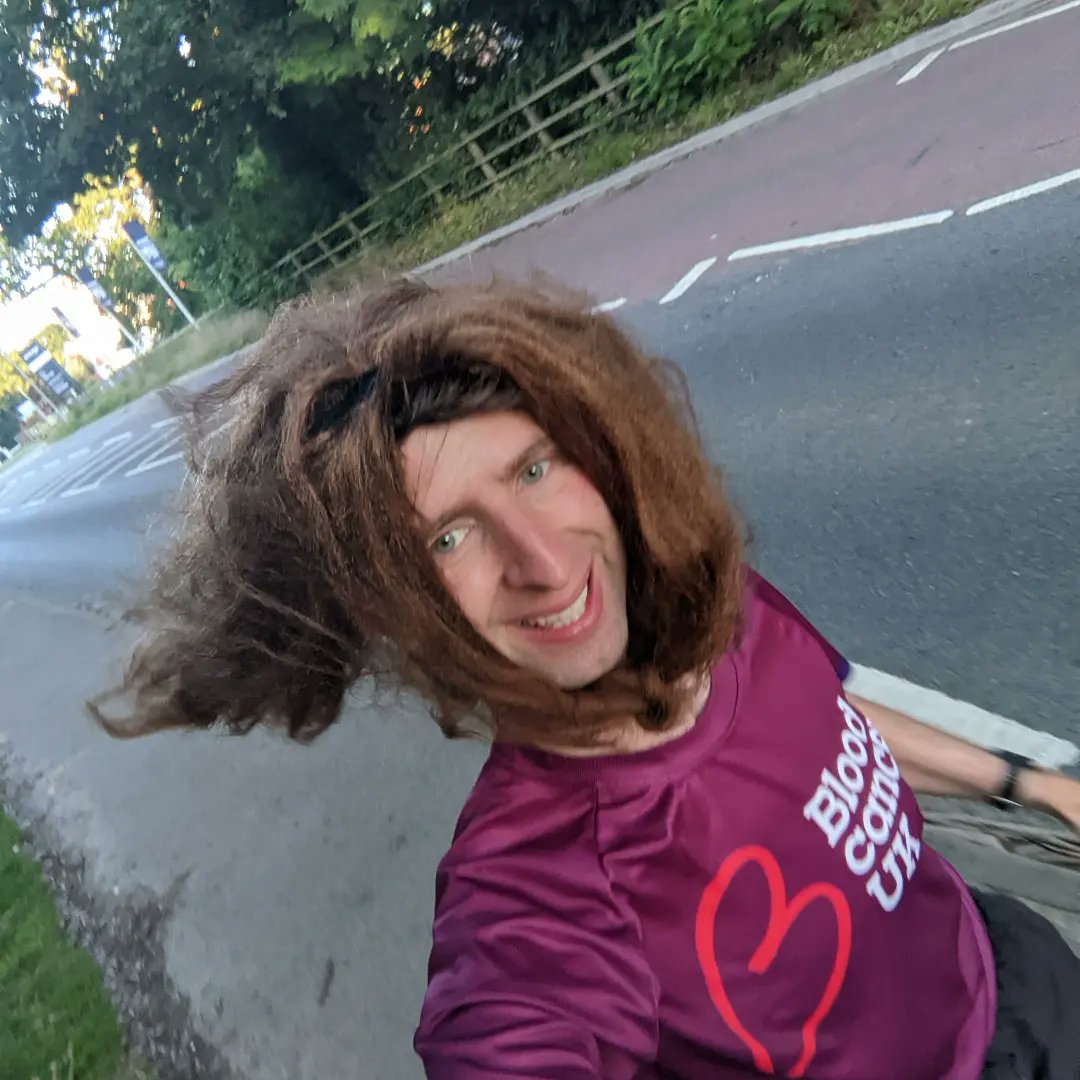 sillyhatrunner's tweet photo. 🦁 It's @worldlionday 🦁
It's meant to be a #lion 's mane. I used  @teenwolfMTV wig and tied it around my chin.
#running in #silly #hats for @bloodcancer_uk as I prepare for @PunkPantherUM #nidderdale way #ultramarathon 
Here's my fundraising page:
https://t.co/d5N84x2Hfe https://t.co/8jcyoYGzoS