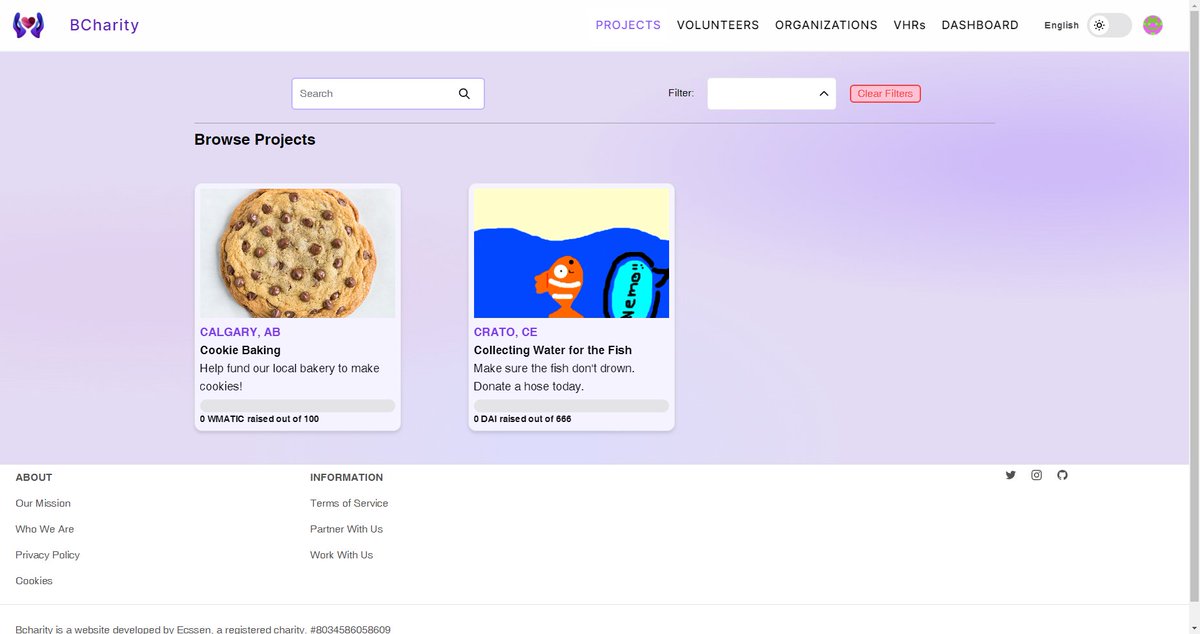 DavidAtBCharity's tweet photo. Second sneak peak of the day⁉️

As a verified charitable organization, you can create projects (fundraisers) on our site!🎁

As a donor, you can now find and donate to your favourite projects! 😁 https://t.co/w0Cu5FBSpG