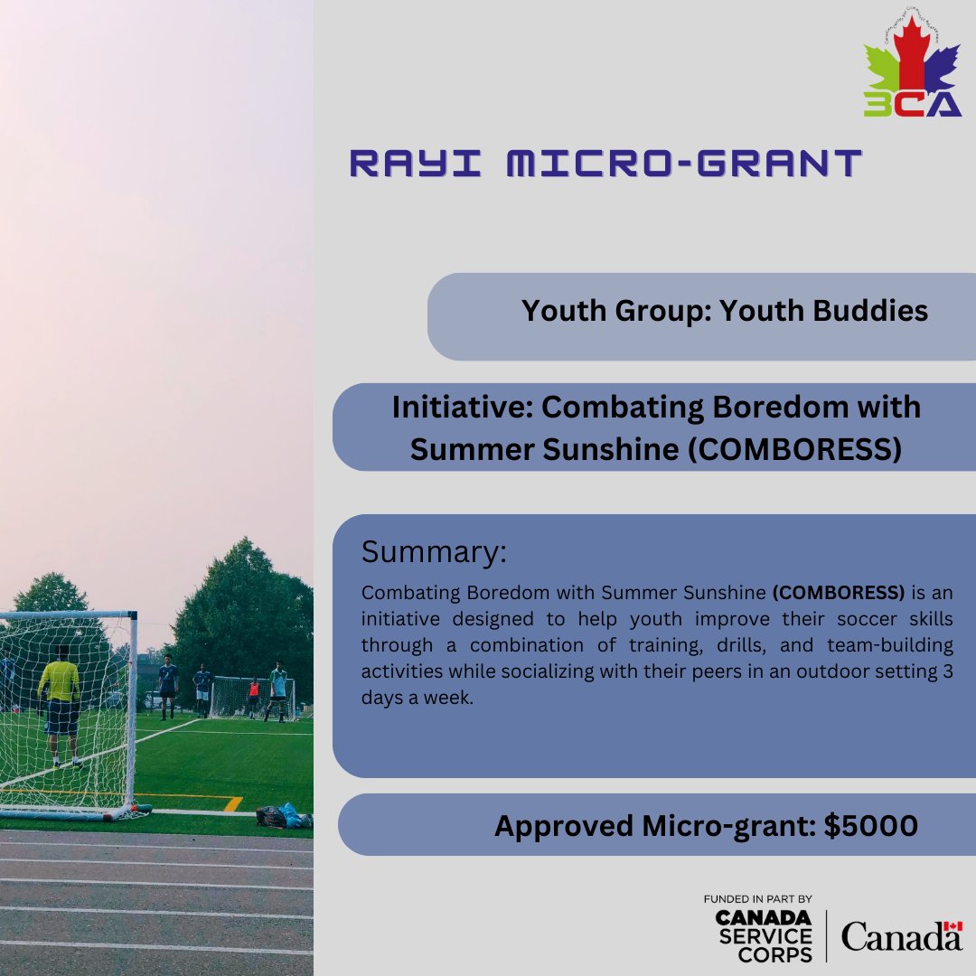 Threeca_org's tweet photo. The RAYI Project is underway, and we already have many youths applying with exciting and innovative project ideas. Here are a few highlights of the many youth groups &amp;organizations  approved for funding. 
#LeadersToday
#CanadaServiceCorps
#Toronto 
#3cahub https://t.co/eulqHZ0c9E