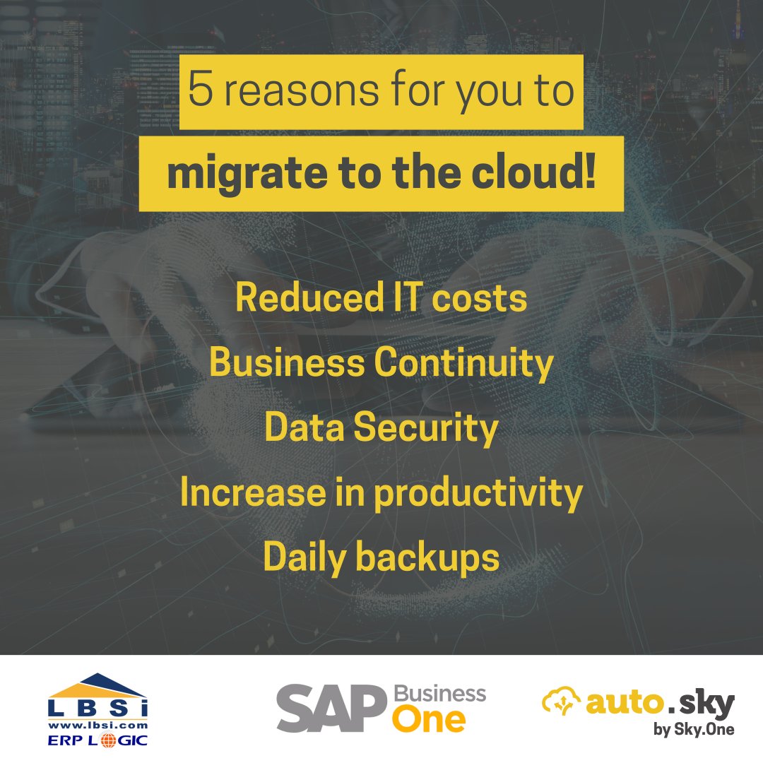 LBSiCleveland's tweet photo. Tired of maintaining your SQL infrastructure?  Looking to move your SAP Business One to the cloud?  We've partnered with https://t.co/Hw2dl3otOi Solutions to help our customers reduce IT costs.  #sapbusinessone #cloud https://t.co/vPTI4rDK3C