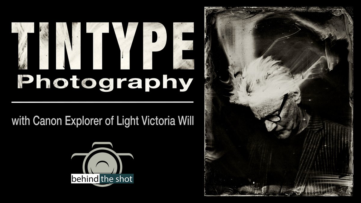 New Episode! (Thanks for sharing!) Join @CanonUSA Explorer of Light @vwillphoto and me as we explore tintype photography, and discuss her tintype image of famed actor Sam Shepard. Wherever you get podcasts, in video or audio only, and on YouTube: behindtheshot.tv/2023/08/10/tin…