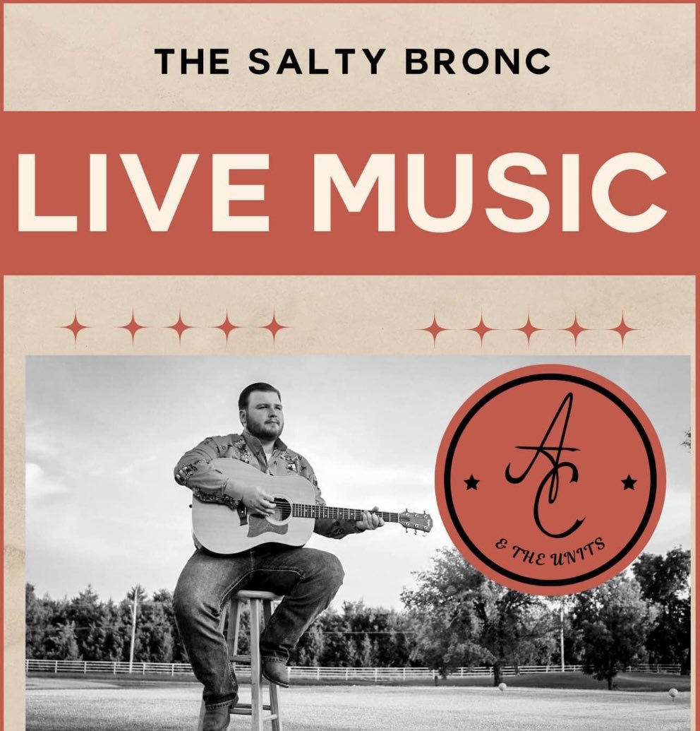 Don’t miss Andrew Coakley this Friday night! #thesaltybroncsaloon #homeofdirtandspirits #supportlivemusic