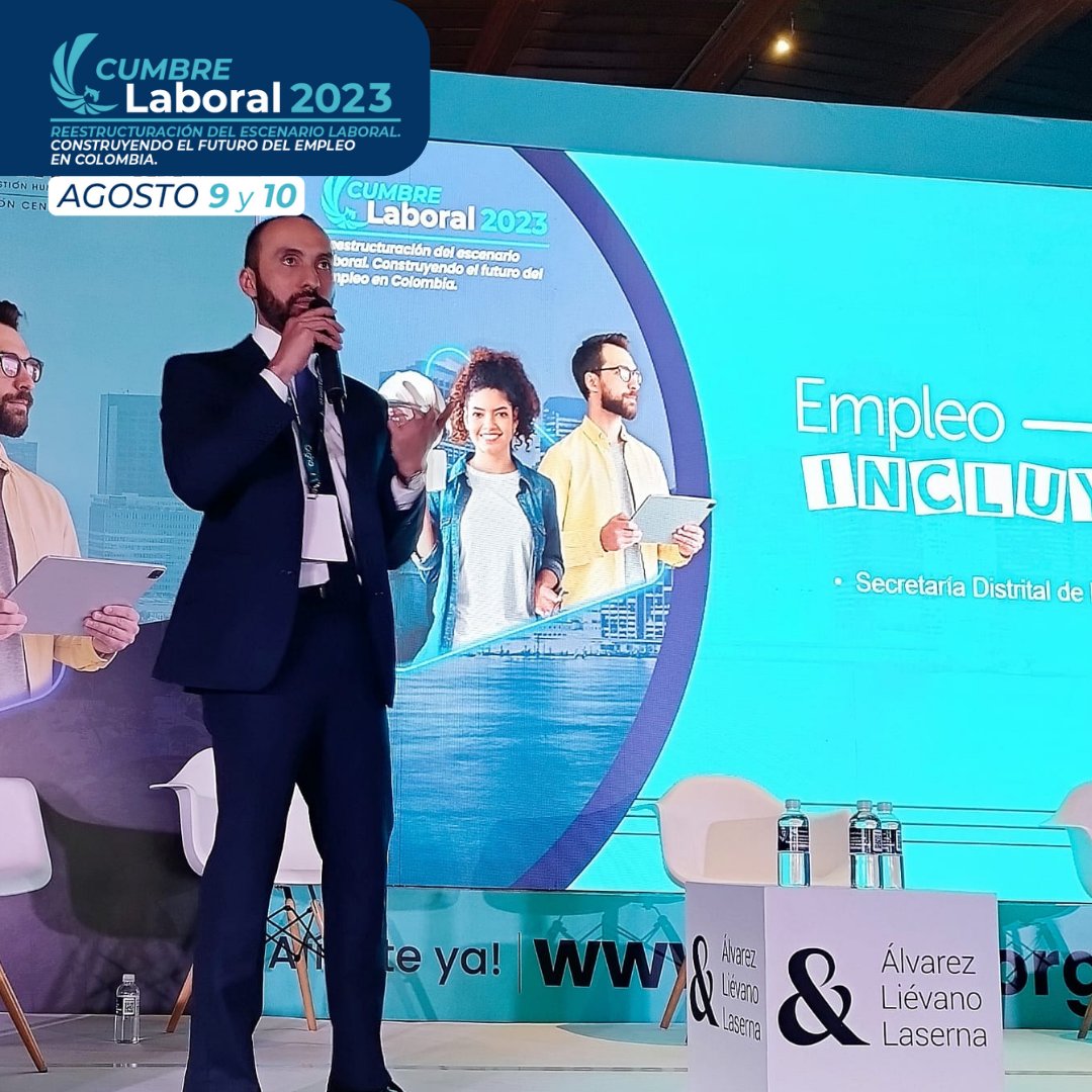Acripbogota's tweet photo. #AcripEventos #CumbreLaboral2023 | Camilo Rozo de @DesarrolloBta nos cuenta acerca de los beneficios que tienen las empresas si participan en el programa de #EmpleoIncluyente https://t.co/Ge4sj9y347