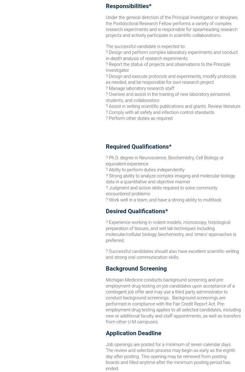 Sebastian Werneburg (@s_werneburg) on Twitter photo My lab is looking to recruit a Postdoctoral Fellow (tinyurl.com/563hd2cx) who spearheads our efforts on a <a href="/mssociety/">National MS Society</a>-funded research project on neuron-glia interactions and synaptic pathology in #MultipleSclerosis. <a href="/UMKelloggEye/">U-M Kellogg Eye Center</a> <a href="/umichmedicine/">Michigan Medicine</a> <a href="/UM_MNI/">Michigan Neuroscience Institute (MNI) 〽️🧠</a>
Please RT. My lab is looking to recruit a Postdoctoral Fellow (tinyurl.com/563hd2cx) who spearheads our efforts on a <a href="/mssociety/">National MS Society</a>-funded research project on neuron-glia interactions and synaptic pathology in #MultipleSclerosis. <a href="/UMKelloggEye/">U-M Kellogg Eye Center</a> <a href="/umichmedicine/">Michigan Medicine</a> <a href="/UM_MNI/">Michigan Neuroscience Institute (MNI) 〽️🧠</a>
Please RT.