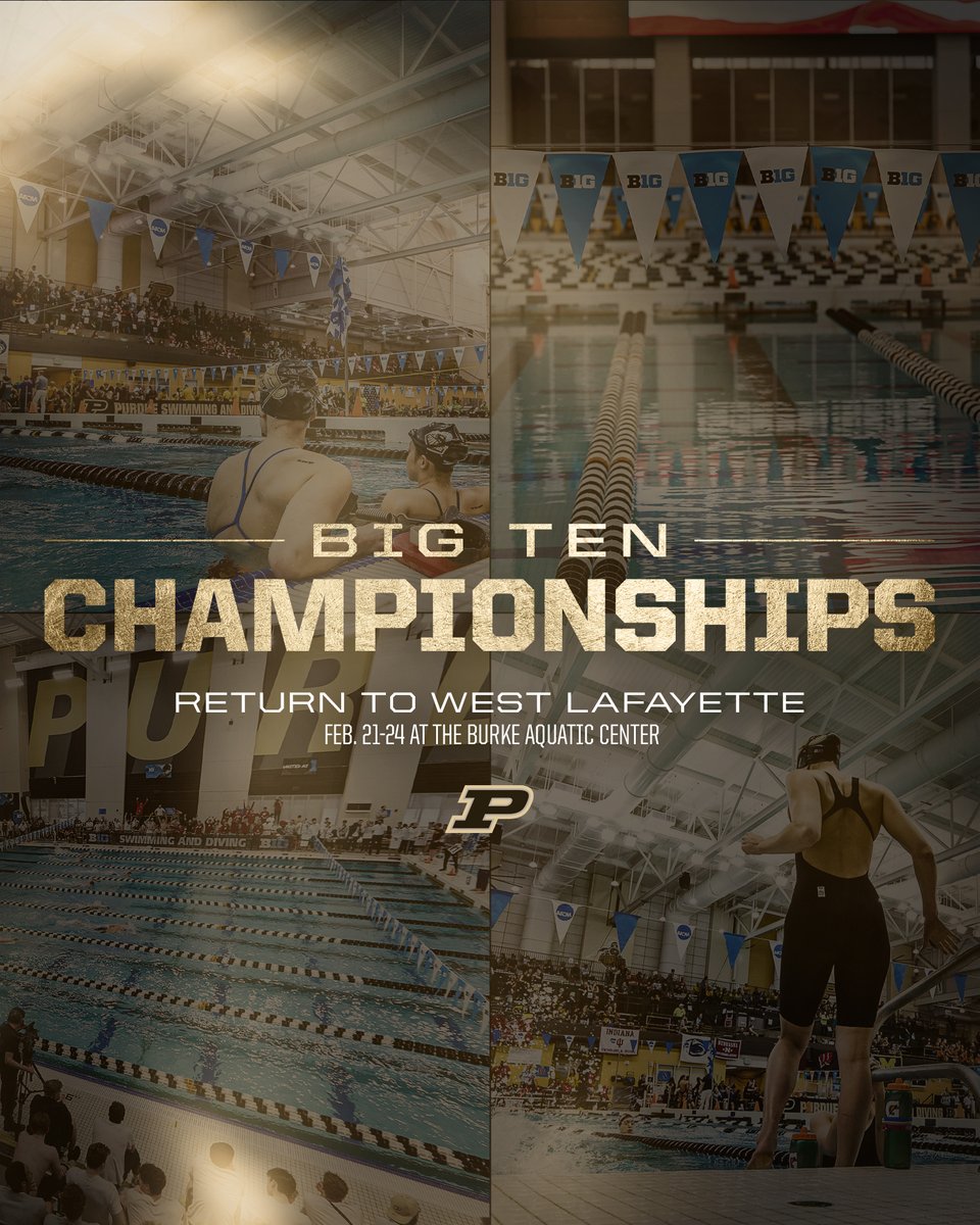 Big Tens is back at the Burke Aquatic Center. Fourth time the B1G Meet is featured at our 🏡. #BoilerUp #B1GSD

⏰ Full schedule goes live Friday