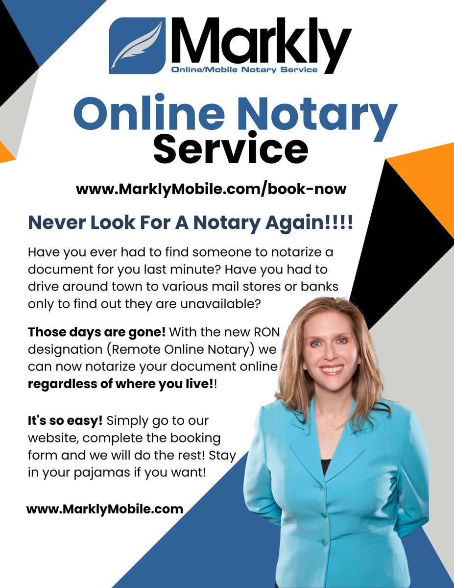 MarklyMobile's tweet photo. Experience the future of notarization with Markly Online Notary Service. Save time, stay safe, and get your documents notarized hassle-free! Visit our website today to learn more and get started. #OnlineNotary #notarypublic #remoteonlinenotary #remoteonlinenotarization https://t.co/6SFOlAiexk
