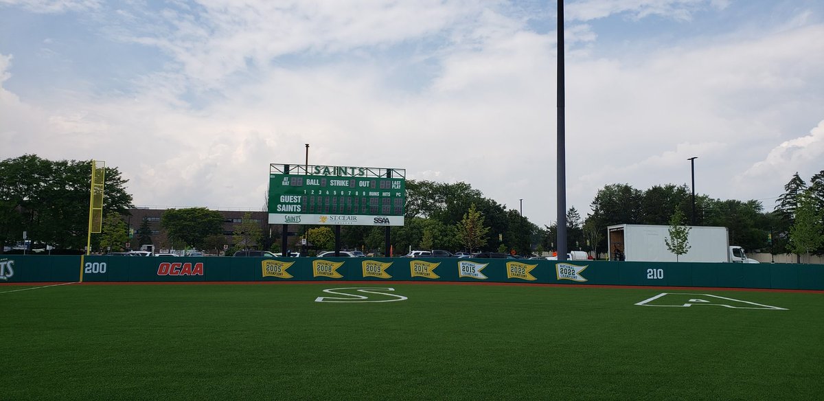 stclairsaints1's tweet photo. Some new outfield fence padding at the @stclairsaints1 SportsPark Softball Diamond includes our Championship history. https://t.co/j1LmyRZGcb
