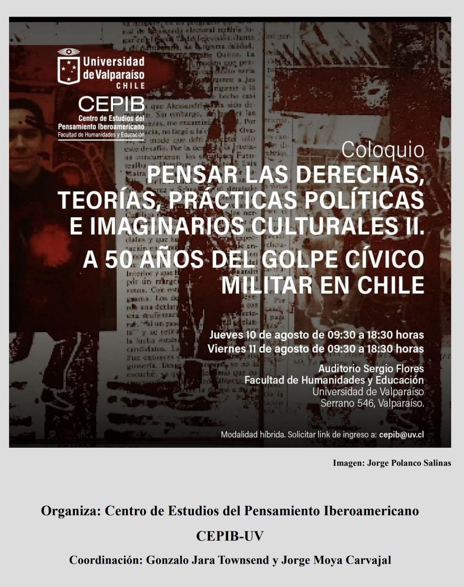 cepibuv's tweet photo. Primer día del Coloquio a 50 años del golpe cívico militar en Chile. https://t.co/xBVq6VbhjB