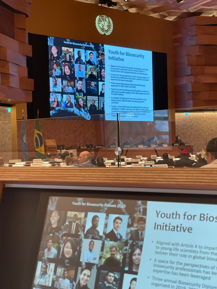 hamzataq's tweet photo. So happy to be representing the United Nations Office for Disarmament Affairs @ODA_Geneva in the UN as a Biosecurity Fellow at the @BWCISU  Biological Weapons Convention meeting here in Geneva! #bwc #UN @UN https://t.co/5n8vIRsxLR