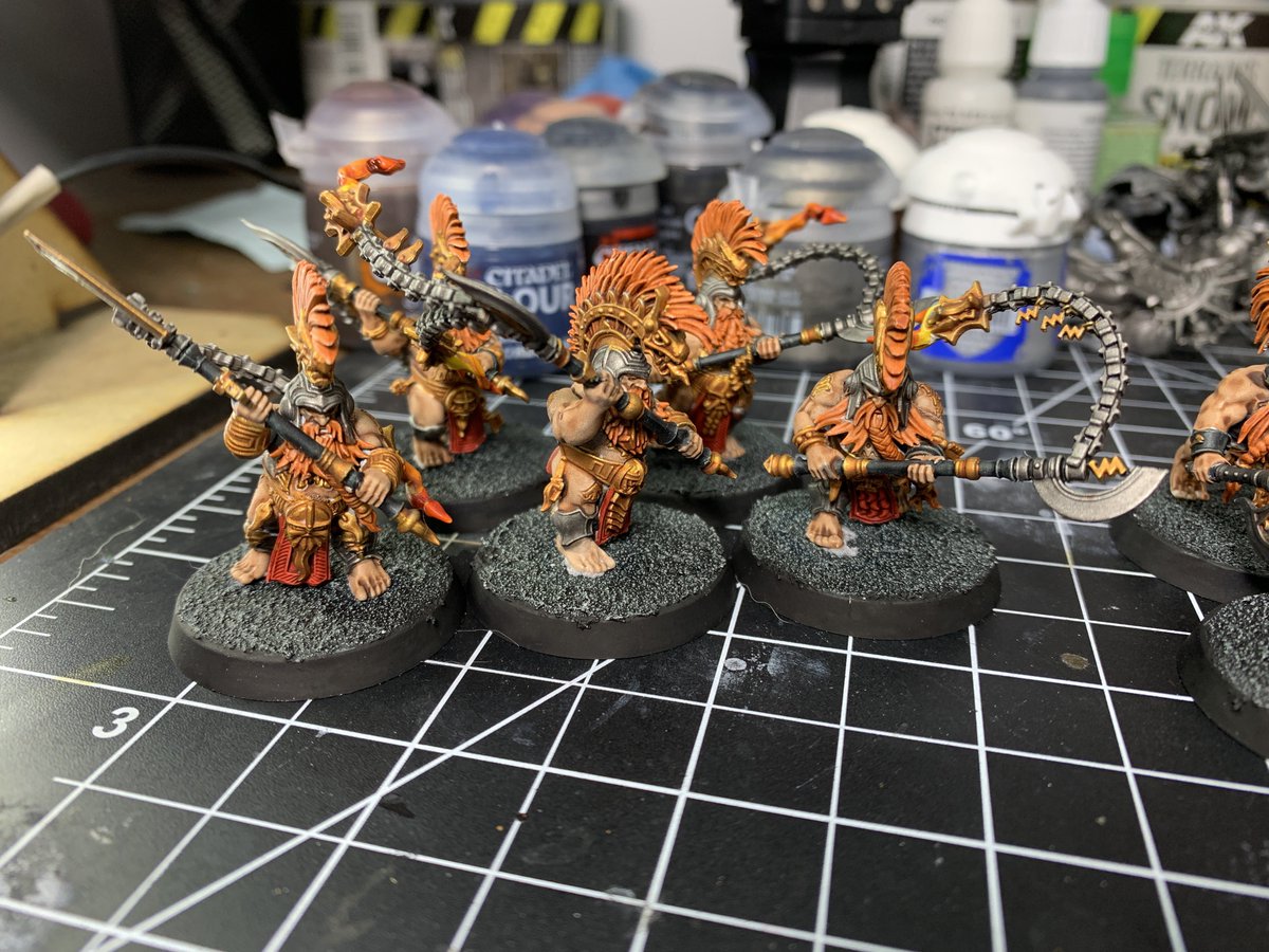 brandanking72's tweet photo. Painted up 20 fyreslayers! #PaintingWarhammer #ageofsigmar #fyreslayers #warhammer #WarhammerCommunity https://t.co/Sf8Ejv1Q9S